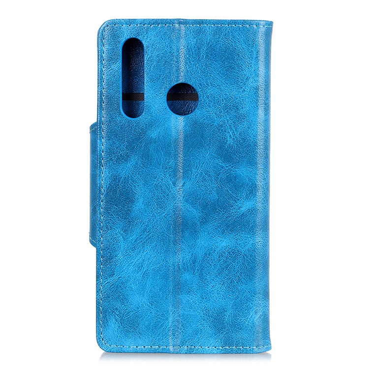 Textured PU Leather Wallet Stand Phone Case for Huawei P Smart Z / Y9 Prime 2019 - Blue-8