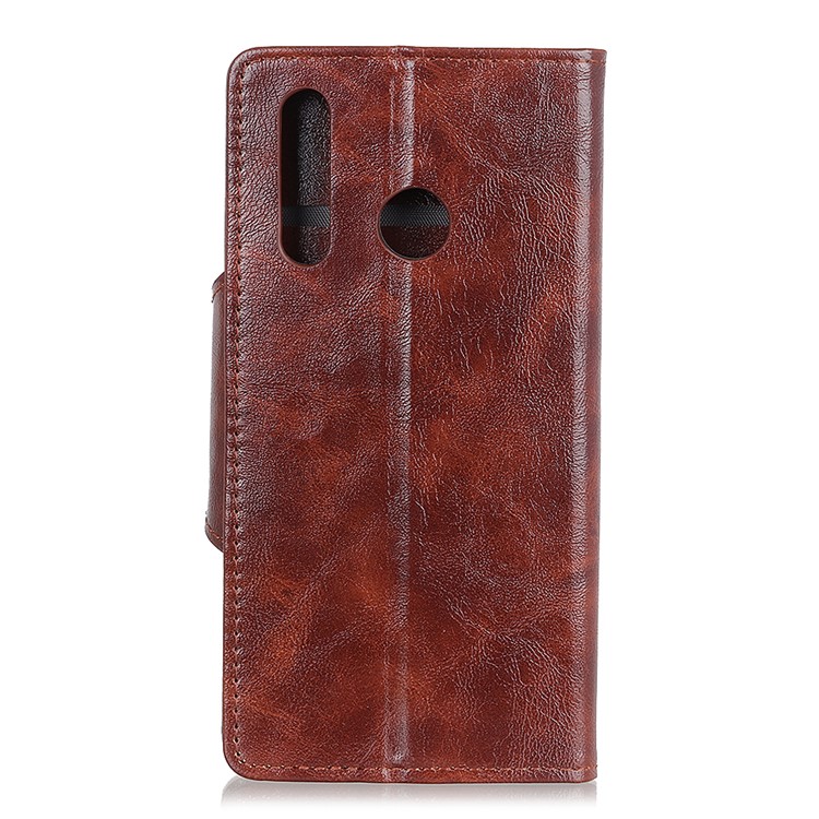 Textured PU Leather Wallet Stand Phone Case for Huawei P Smart Z / Y9 Prime 2019 - Brown-9