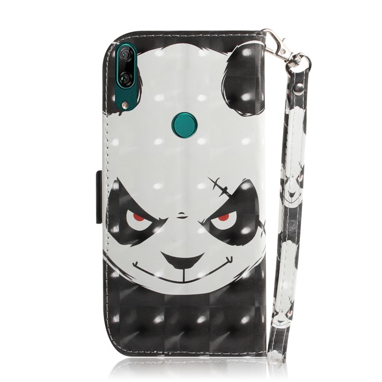 Pattern Printing Light Spot Decor Leather Wallet Case for Huawei P Smart Z - Panda Pattern-3