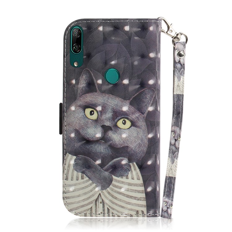 Pattern Printing Light Spot Decor Leather Wallet Case for Huawei P Smart Z - Cartoon Pattern-3