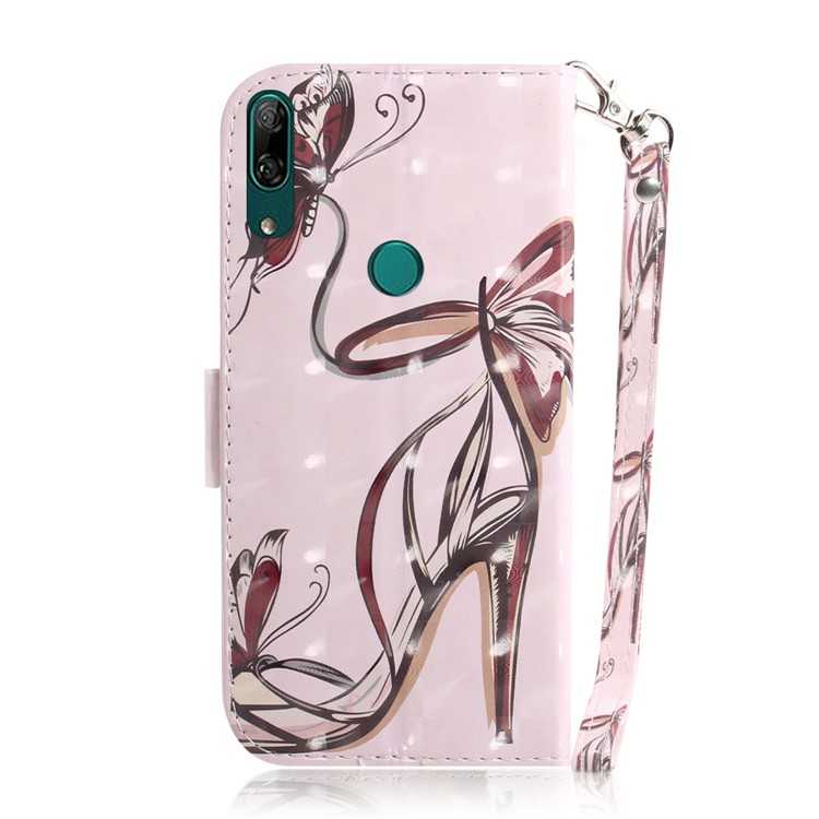 Pattern Printing Light Spot Decor Leather Wallet Case for Huawei P Smart Z - High-heeled Shoes-3