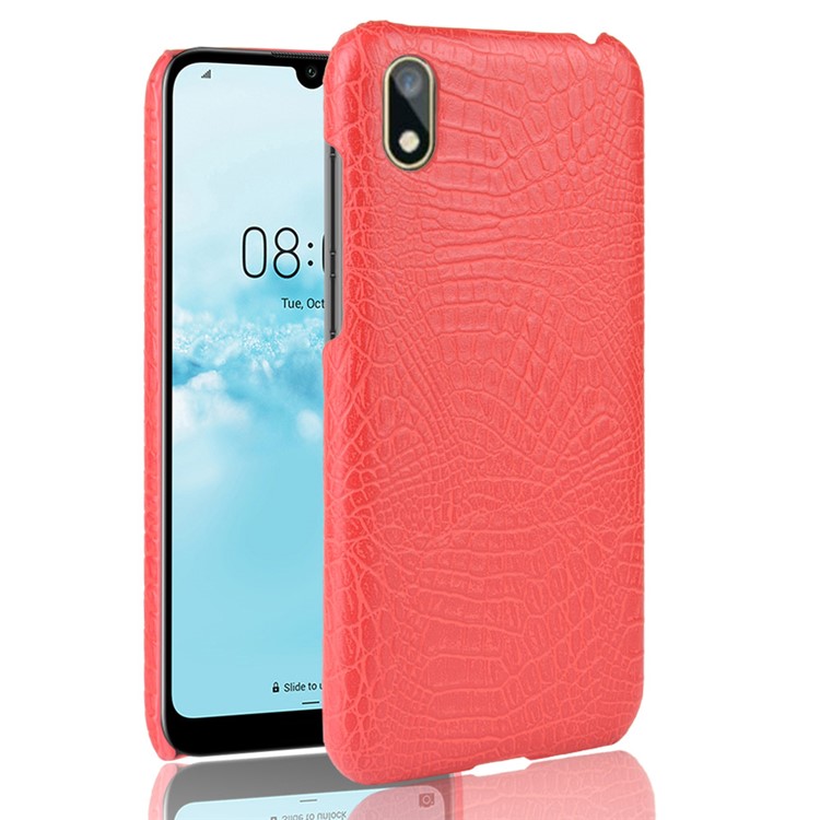 Crocodile Skin PU Leather Coated PC Case for Huawei Y5 (2019) / Honor 8S - Red-1