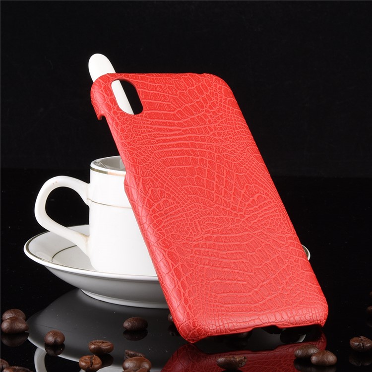 Crocodile Skin PU Leather Coated PC Case for Huawei Y5 (2019) / Honor 8S - Red-5