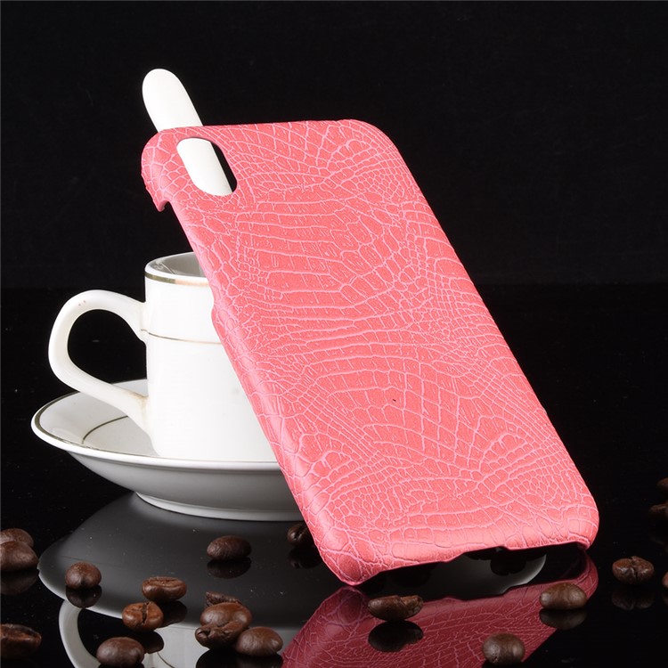 Crocodile Skin PU Leather Coated PC Case for Huawei Y5 (2019) / Honor 8S - Pink-4