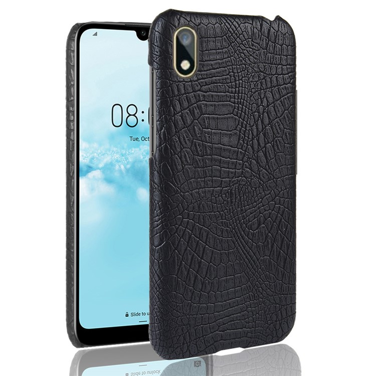 Crocodile Skin PU Leather Coated PC Case for Huawei Y5 (2019) / Honor 8S - Black-1