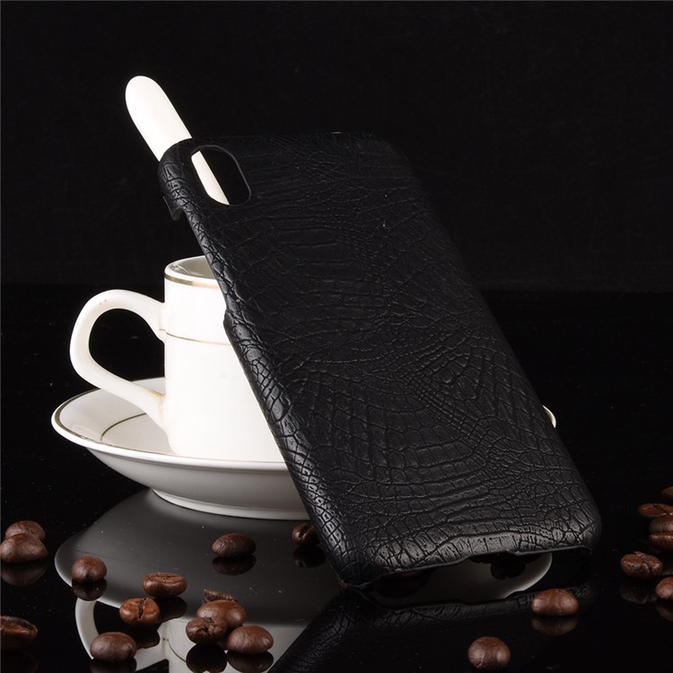 Crocodile Skin PU Leather Coated PC Case for Huawei Y5 (2019) / Honor 8S - Black-4