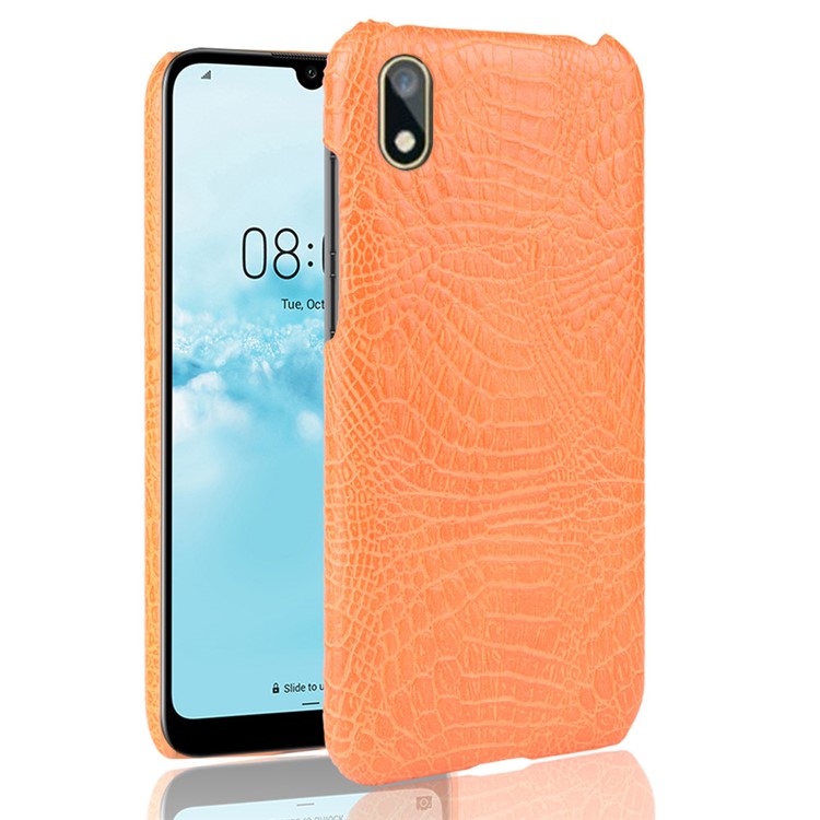 Crocodile Skin PU Leather Coated PC Case for Huawei Y5 (2019) / Honor 8S - Orange-1