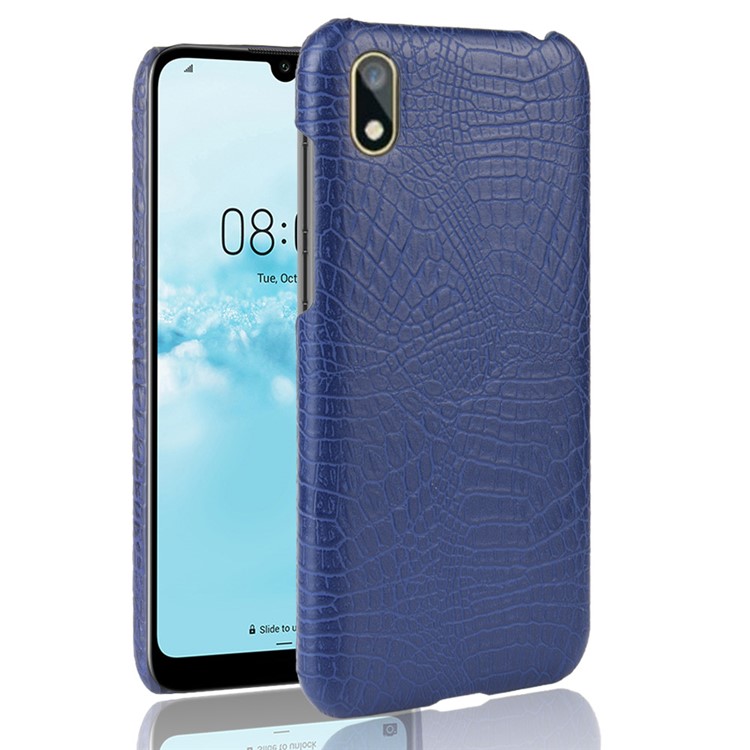 Crocodile Skin PU Leather Coated PC Case for Huawei Y5 (2019) / Honor 8S - Dark Blue-1