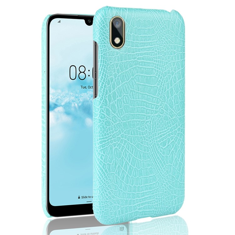 Crocodile Skin PU Leather Coated PC Case for Huawei Y5 (2019) / Honor 8S - Baby Blue-1