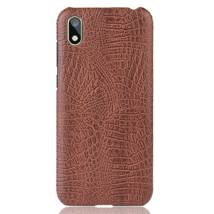Crocodile Skin PU Leather Coated PC Case for Huawei Y5 (2019) / Honor 8S - Brown-2