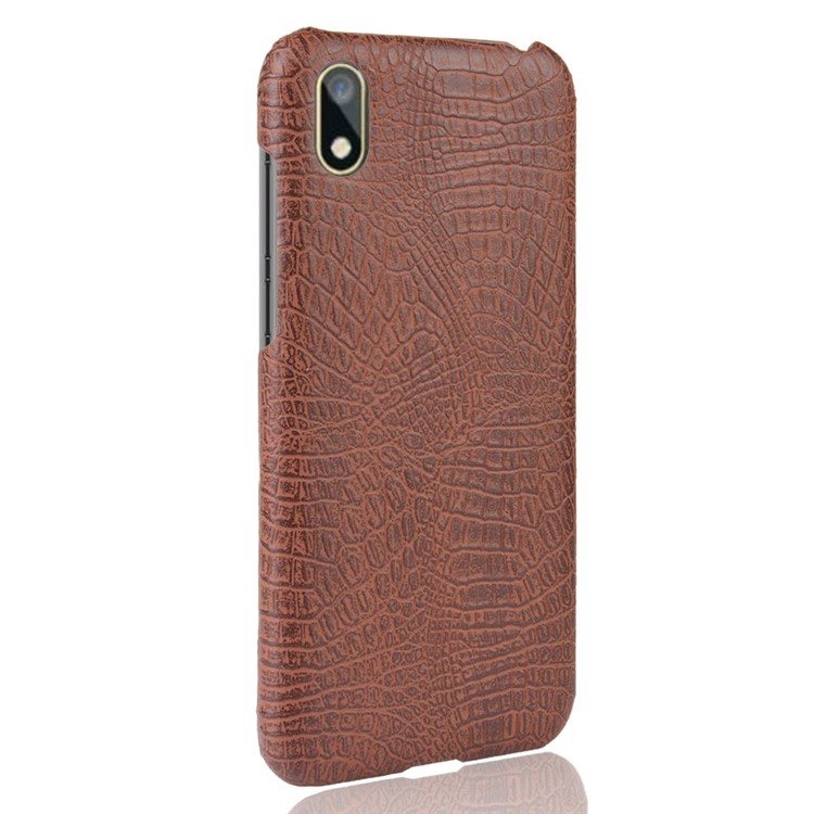 Crocodile Skin PU Leather Coated PC Case for Huawei Y5 (2019) / Honor 8S - Brown-3