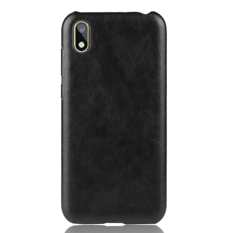 Litchi Texture PU Leather Coated Hard PC Cover Shell for Huawei Y5 (2019) / Honor 8S - Black-2