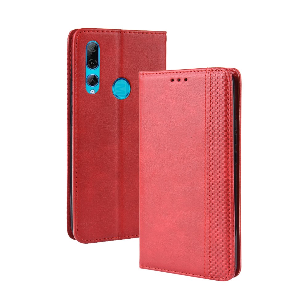 Auto-absorbed Vintage Style PU Leather Wallet Case for Huawei P Smart Z / Y9 Prime 2019 - Red-7
