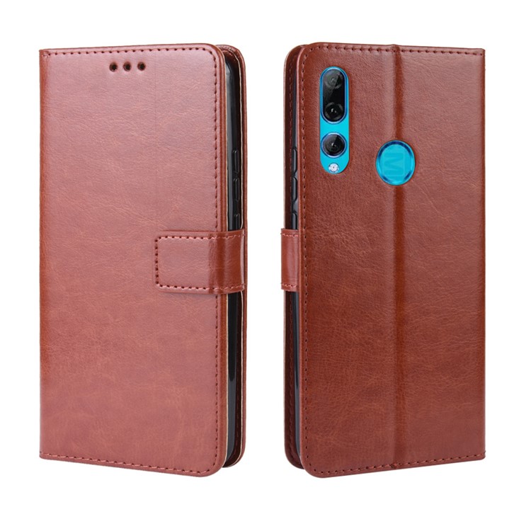 Crazy Horse Leather Wallet Case for Huawei P Smart Z / Y9 Prime 2019 - Brown-7