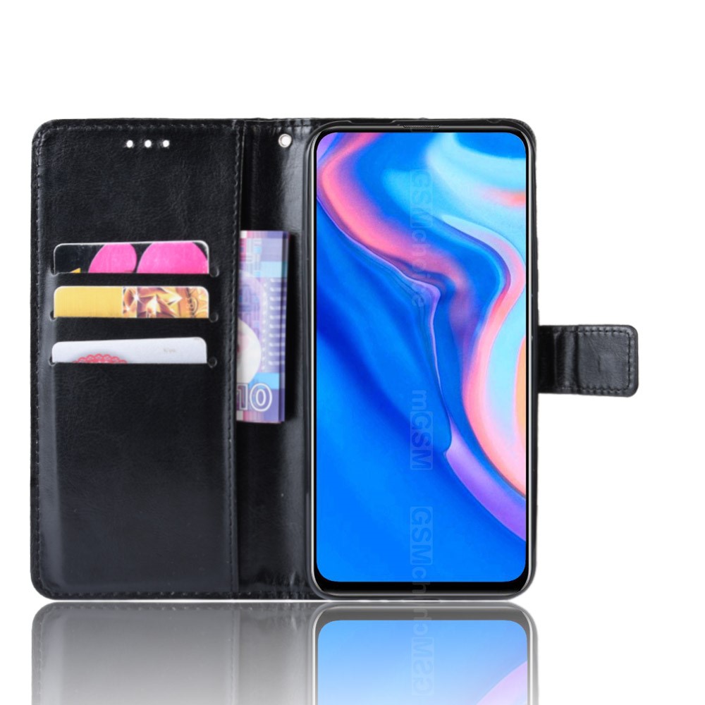 Crazy Horse Leather Wallet Case for Huawei P Smart Z / Y9 Prime 2019 - Black-4