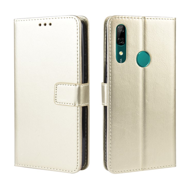 Crazy Horse Leather Wallet Case for Huawei P Smart Z / Y9 Prime 2019 - Gold-7