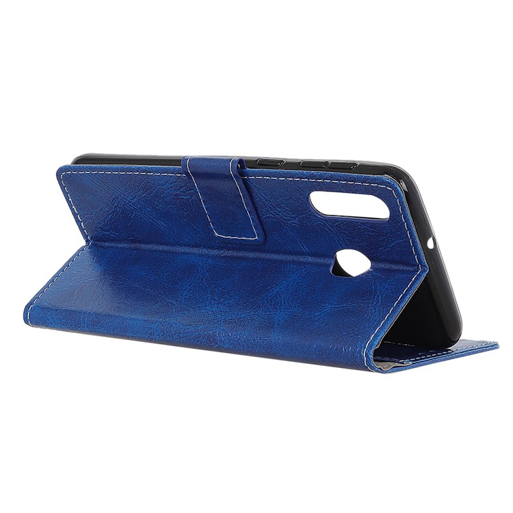 Crazy Horse Vintage Leather Wallet Case for Huawei P Smart Z / Y9 Prime 2019 - Blue-4