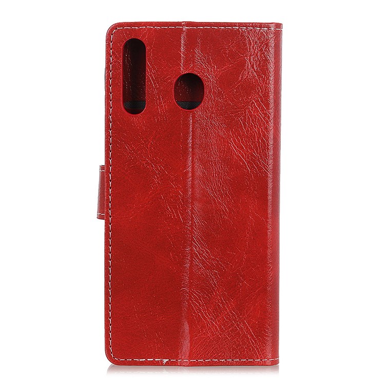 Crazy Horse Vintage Leather Wallet Case for Huawei P Smart Z / Y9 Prime 2019 - Red-3