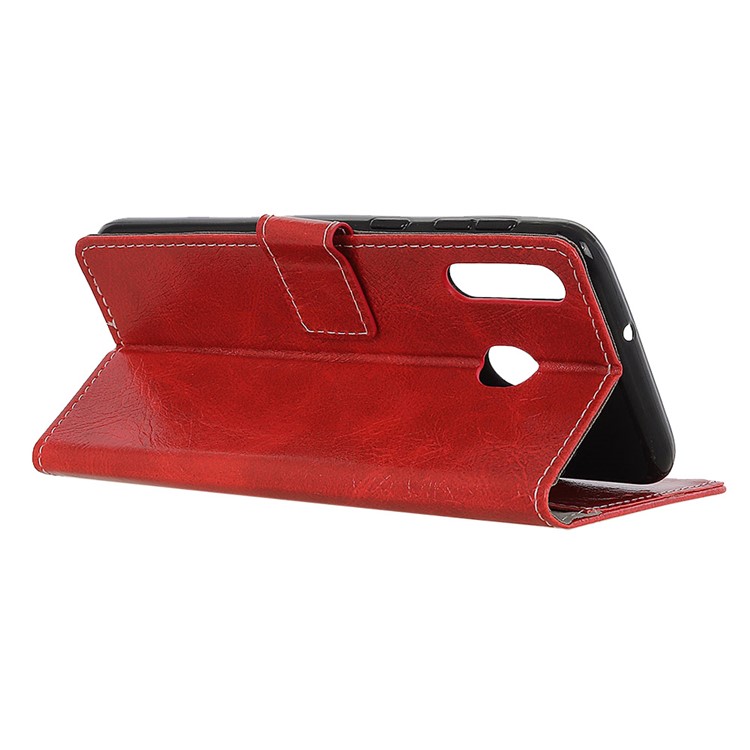 Crazy Horse Vintage Leather Wallet Case for Huawei P Smart Z / Y9 Prime 2019 - Red-4
