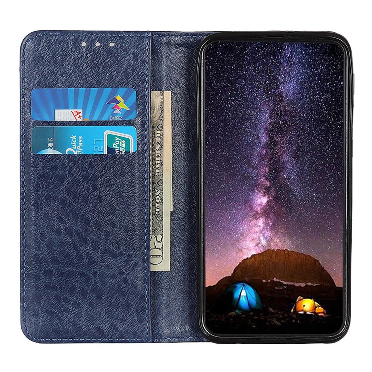 Auto-absorbed Crazy Horse Texture PU Leather Case for Huawei P Smart Z / Y9 Prime 2019 - Dark Blue-8