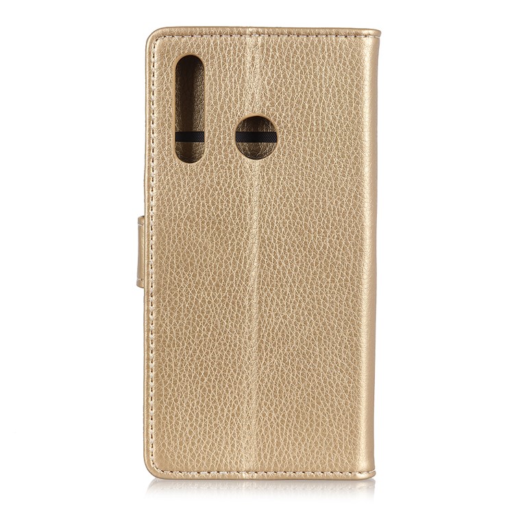 Litchi Skin Wallet Leather Stand Case for Huawei P Smart Z / Y9 Prime 2019 - Gold-3