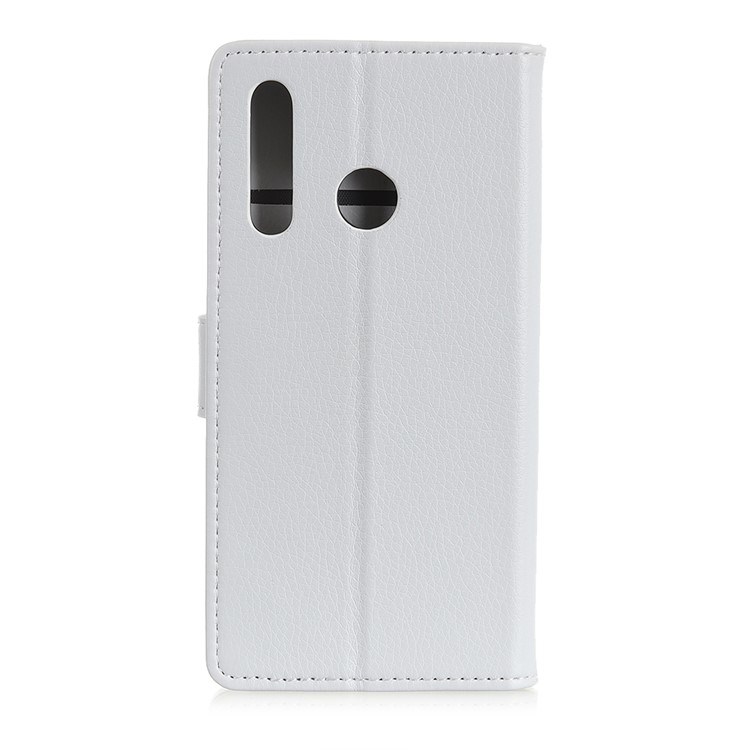 Litchi Skin Wallet Leather Stand Case for Huawei P Smart Z / Y9 Prime 2019 - White-3