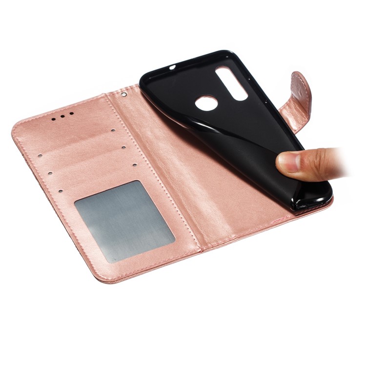 Imprint Mandala Flower Stand Wallet Leather Case for Huawei P Smart Plus 2019/Enjoy 9s/ Maimang 8/Honor 10i/Honor 20i/Honor 20 Lite/nova 4 Lite - Rose Gold-10