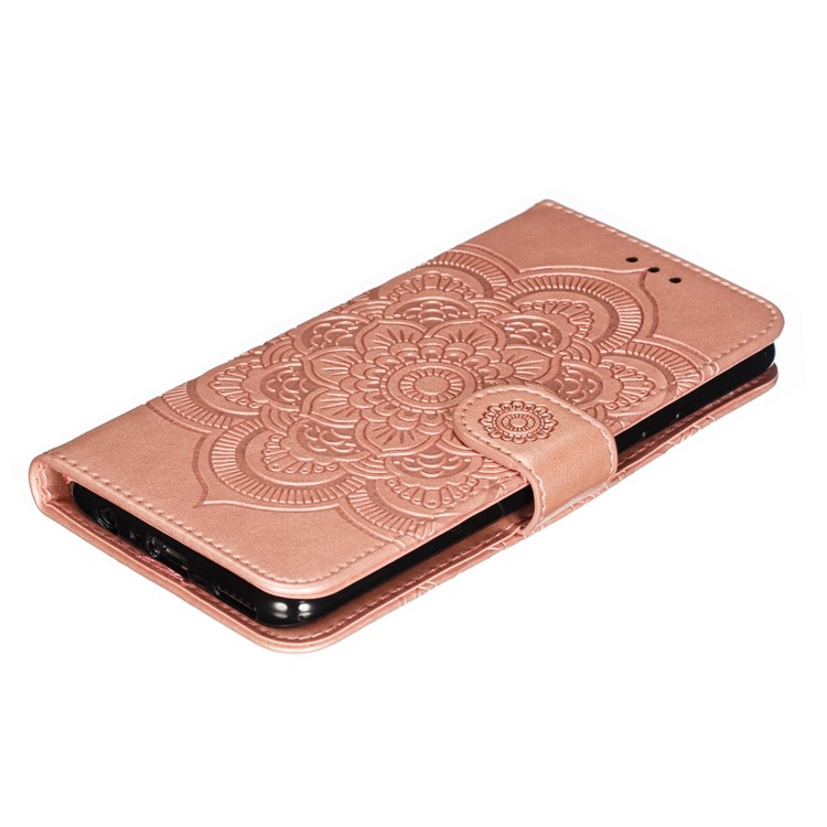 Imprint Mandala Flower Stand Wallet Leather Case for Huawei P Smart Plus 2019/Enjoy 9s/ Maimang 8/Honor 10i/Honor 20i/Honor 20 Lite/nova 4 Lite - Rose Gold-5