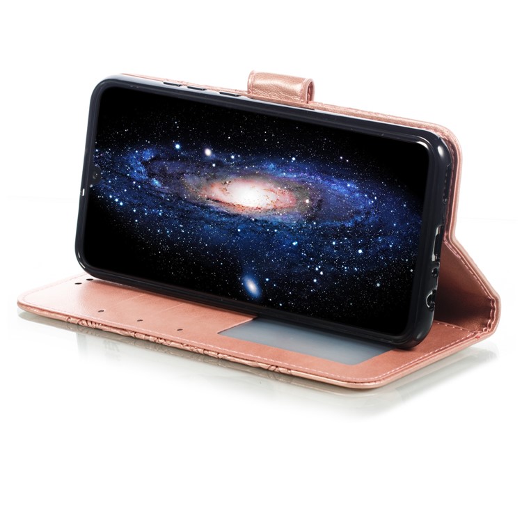 Imprint Mandala Flower Stand Wallet Leather Case for Huawei P Smart Plus 2019/Enjoy 9s/ Maimang 8/Honor 10i/Honor 20i/Honor 20 Lite/nova 4 Lite - Rose Gold-8