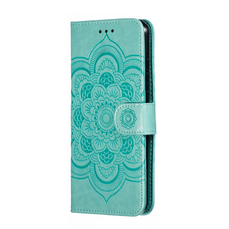 Imprint Mandala Flower Stand Wallet Leather Case for Huawei P Smart Plus 2019/Enjoy 9s/ Maimang 8/Honor 10i/Honor 20i/Honor 20 Lite/nova 4 Lite - Cyan-3