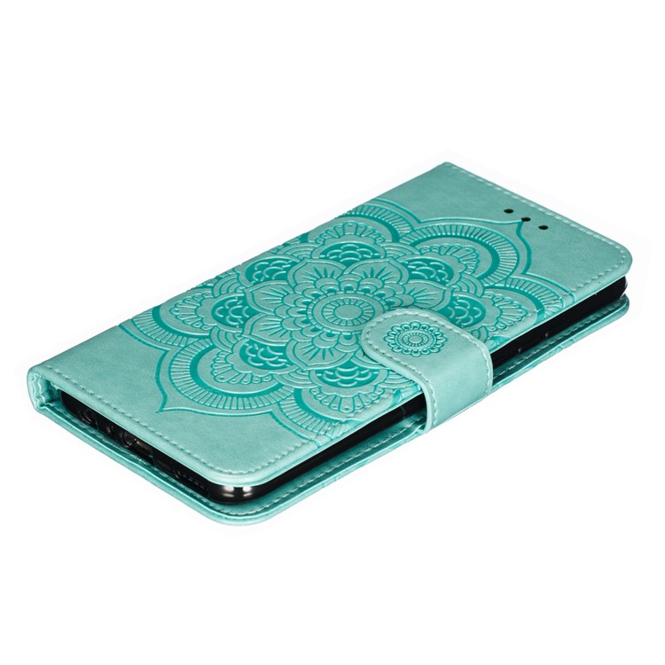 Imprint Mandala Flower Stand Wallet Leather Case for Huawei P Smart Plus 2019/Enjoy 9s/ Maimang 8/Honor 10i/Honor 20i/Honor 20 Lite/nova 4 Lite - Cyan-5