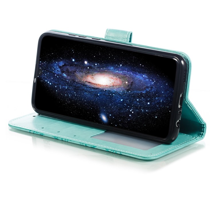 Imprint Mandala Flower Stand Wallet Leather Case for Huawei P Smart Plus 2019/Enjoy 9s/ Maimang 8/Honor 10i/Honor 20i/Honor 20 Lite/nova 4 Lite - Cyan-8