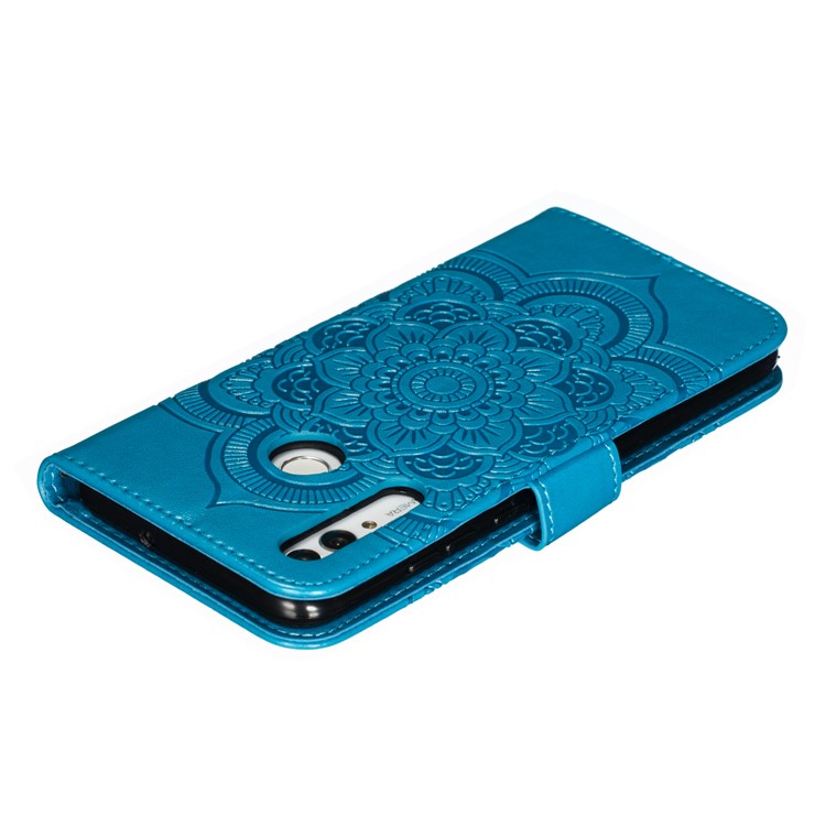 Imprint Mandala Flower Stand Wallet Leather Case for Huawei P Smart Plus 2019/Enjoy 9s/ Maimang 8/Honor 10i/Honor 20i/Honor 20 Lite/nova 4 Lite - Blue-6
