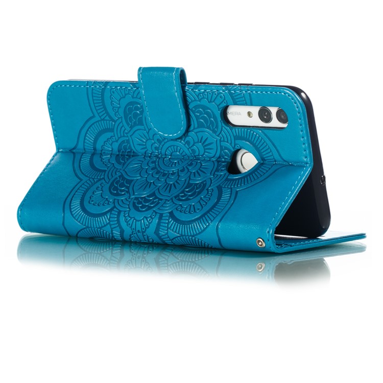 Imprint Mandala Flower Stand Wallet Leather Case for Huawei P Smart Plus 2019/Enjoy 9s/ Maimang 8/Honor 10i/Honor 20i/Honor 20 Lite/nova 4 Lite - Blue-7