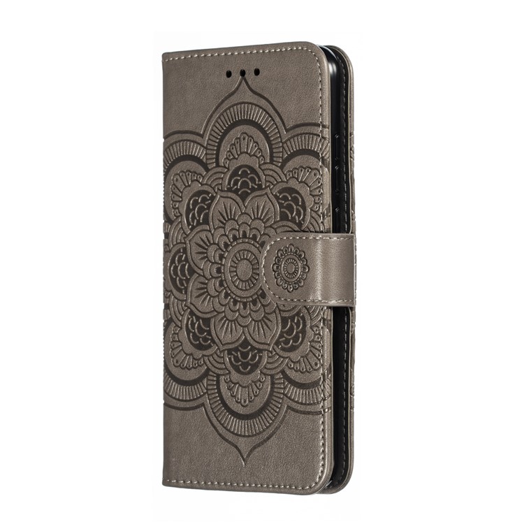 Imprint Mandala Flower Stand Wallet Leather Case for Huawei P Smart Plus 2019/Enjoy 9s/ Maimang 8/Honor 10i/Honor 20i/Honor 20 Lite/nova 4 Lite - Grey-3
