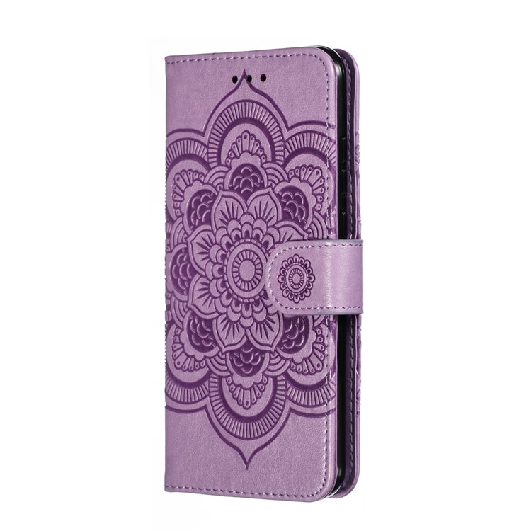 Impresión Mandala Flower Stand Wallet Funda De Cuero Para Huawei P Smart Plus 2019 / Disfrutar 9S / Maimang 8 / Honor 10i / Honor 20i / Honor 20 Lite / Nova 4 Lite - Púrpura