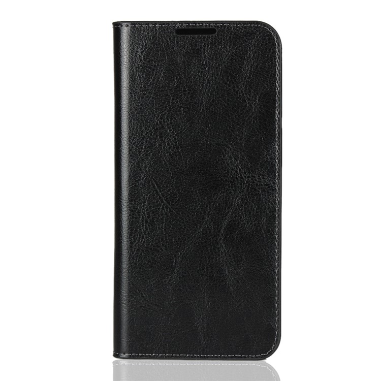 Crazy Horse Wallet Stand Genuine Leather Case for Huawei P10 Lite / P Smart (2019) / Nova Lite 3 (Japan) - Black-2