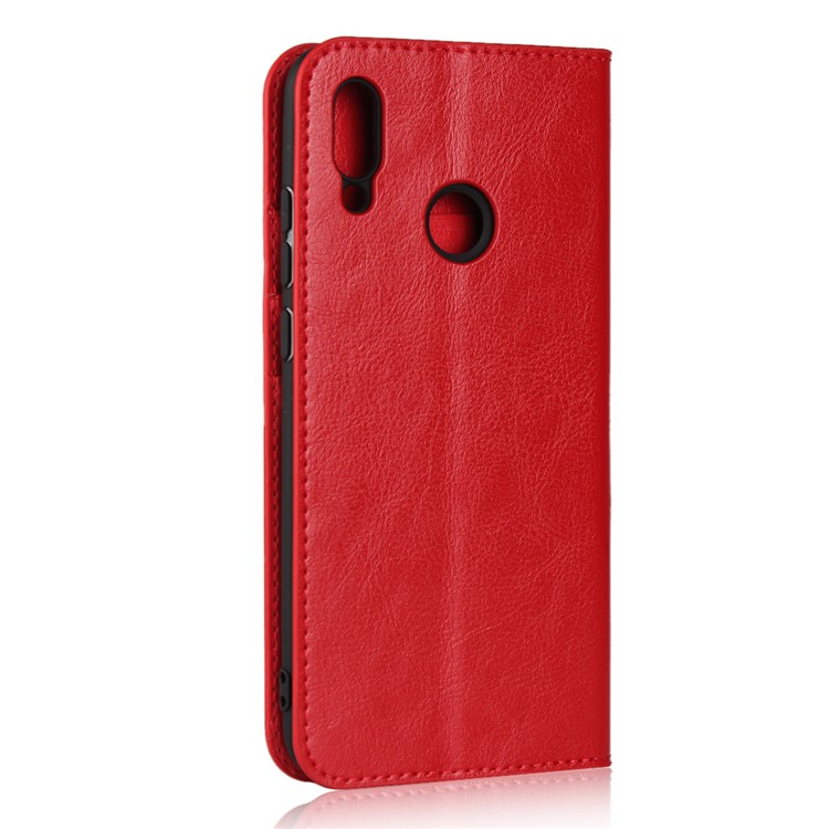 Crazy Horse Wallet Stand Genuine Leather Case for Huawei P10 Lite / P Smart (2019) / Nova Lite 3 (Japan) - Red-3