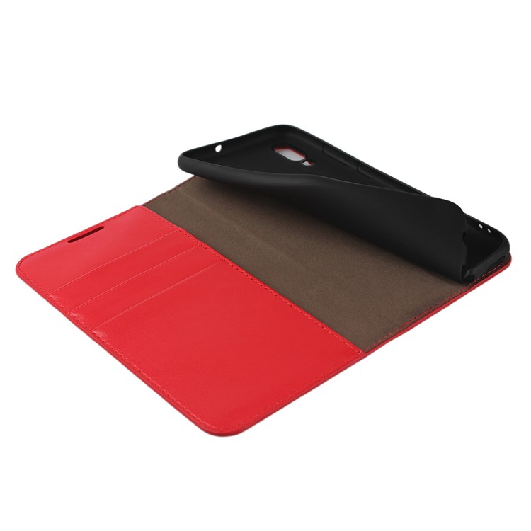 Crazy Horse Wallet Stand Genuine Leather Case for Huawei P10 Lite / P Smart (2019) / Nova Lite 3 (Japan) - Red-6