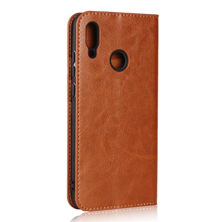 Crazy Horse Wallet Stand Genuine Leather Case for Huawei P10 Lite / P Smart (2019) / Nova Lite 3 (Japan) - Brown-3