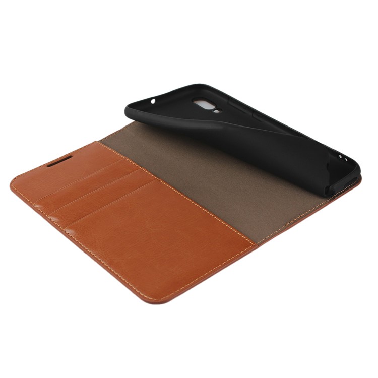 Crazy Horse Wallet Stand Genuine Leather Case for Huawei P10 Lite / P Smart (2019) / Nova Lite 3 (Japan) - Brown-6