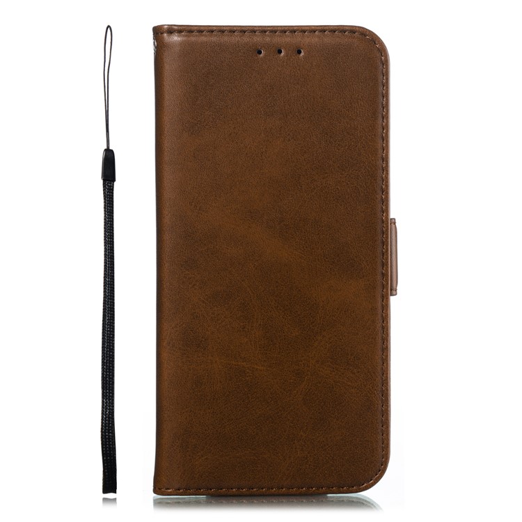 PU Leather Stand Wallet Case for Huawei Y6 (2019, with Fingerprint Sensor) / Y6 Prime (2019) - Coffee-2