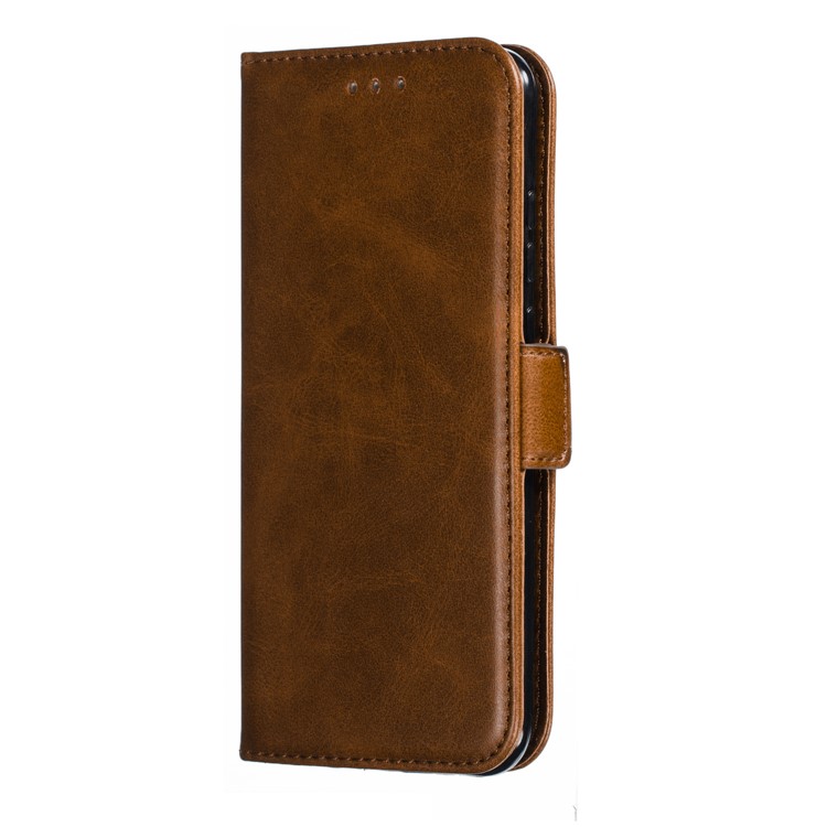 PU Leather Stand Wallet Case for Huawei Y6 (2019, with Fingerprint Sensor) / Y6 Prime (2019) - Coffee-4