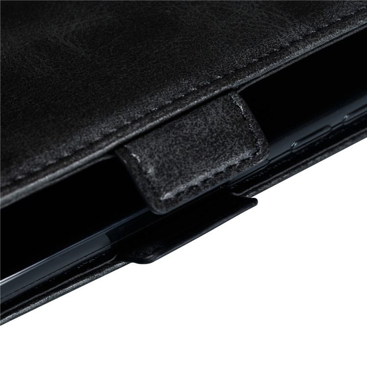 PU Leather Stand Wallet Case for Huawei Y6 (2019, with Fingerprint Sensor) / Y6 Prime (2019) - Black-12