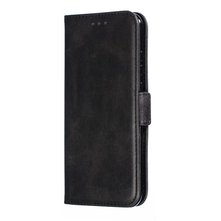PU Leather Stand Wallet Case for Huawei Y6 (2019, with Fingerprint Sensor) / Y6 Prime (2019) - Black-4