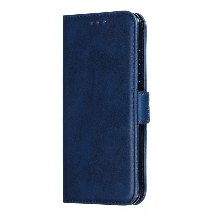 PU Leather Stand Wallet Case for Huawei Y6 (2019, with Fingerprint Sensor) / Y6 Prime (2019) - Dark Blue-4
