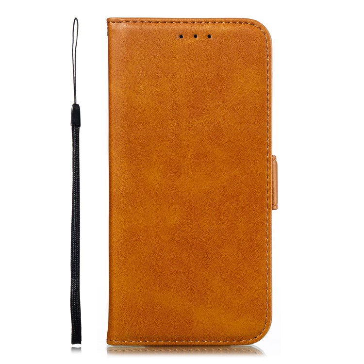 PU Leather Stand Wallet Case for Huawei Y6 (2019, with Fingerprint Sensor) / Y6 Prime (2019) - Brown-2