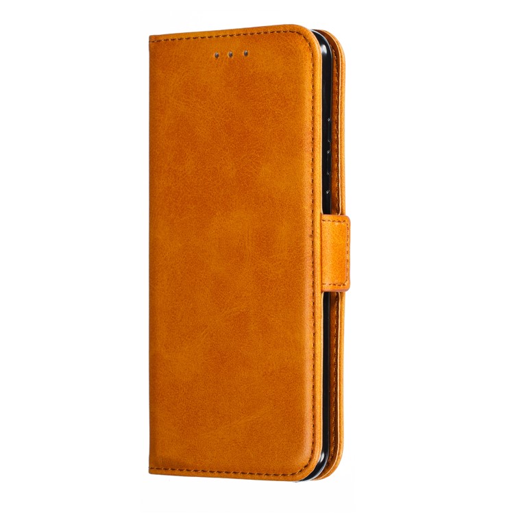 PU Leather Stand Wallet Case for Huawei Y6 (2019, with Fingerprint Sensor) / Y6 Prime (2019) - Brown-4