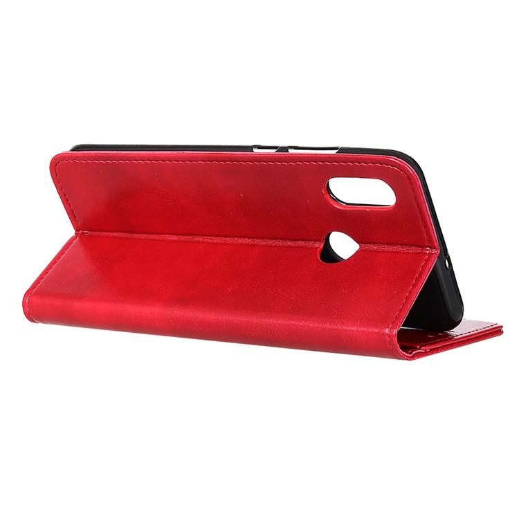 Crazy Horse Leather Wallet Stand Case for Huawei Honor 10 Lite - Red-3