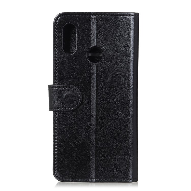 Crazy Horse Leather Wallet Case for Huawei Y7 (2019) - Black-2
